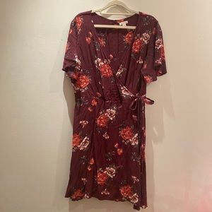 Wine-colored summer dress